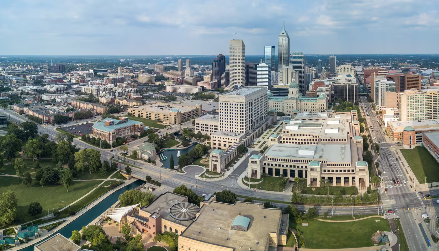aerial view of Indianapolis