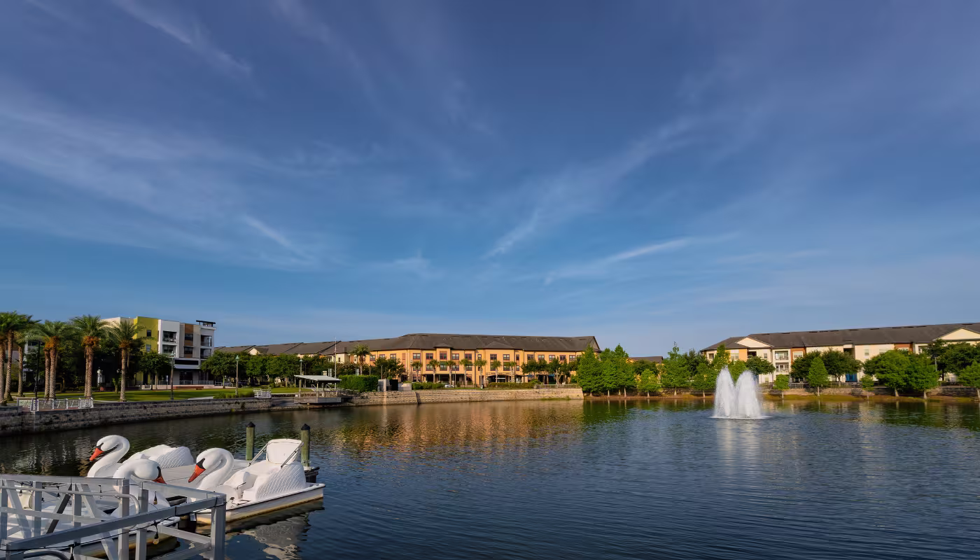 Oviedo on the Park on Center Lake in downtown Oviedo, a suburb of Orlando, Florida