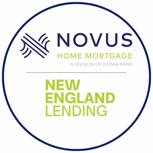 image of the Novus logo with New England Lending underneath